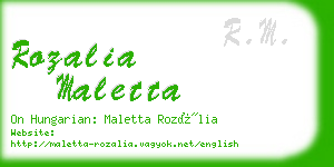 rozalia maletta business card